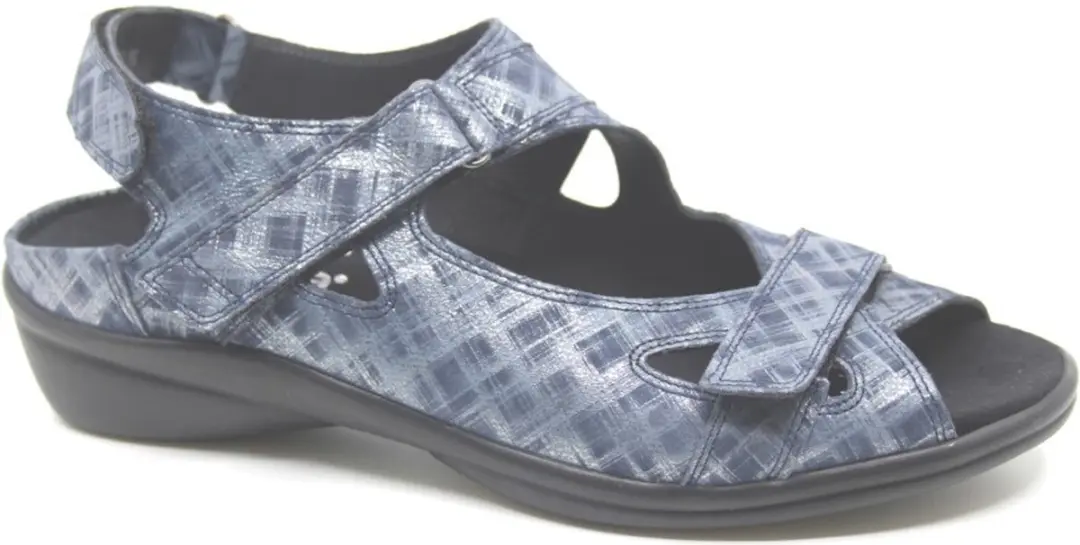 Durea 7258 Blauwe Smalle Dames Sandalen