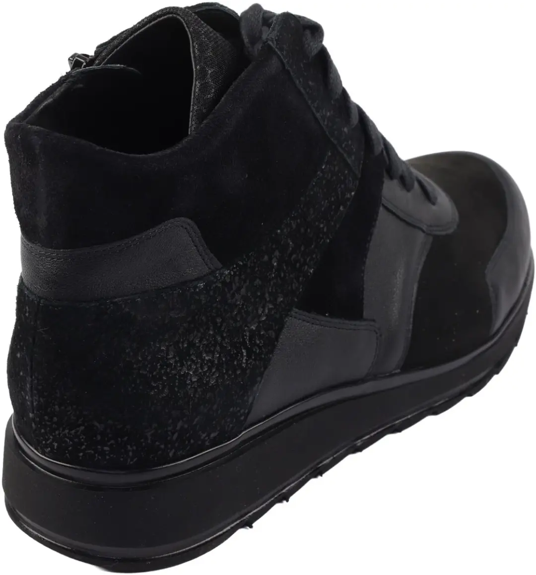 Durea 9745 Dames Veterboots - Zwart
