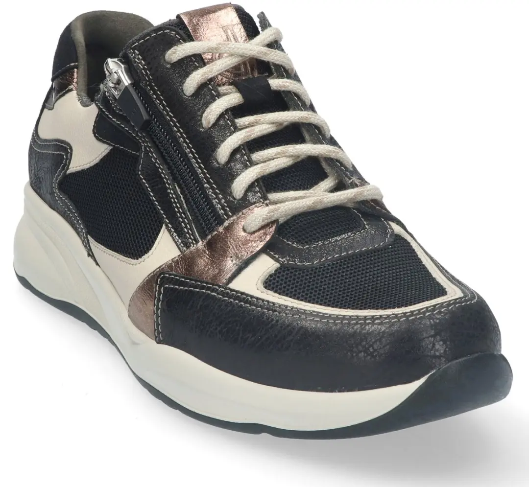Durea 6295 Sneaker - Zwart/Beige