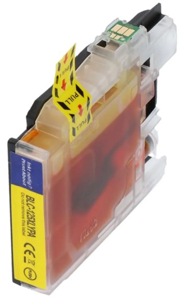 PrintAbout LC-125XLY Inktcartridge Geel - 1500 pagina's