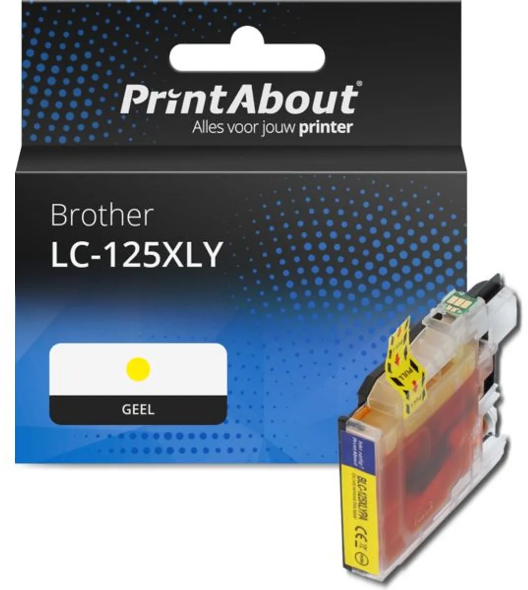 PrintAbout LC-125XLY Inktcartridge Geel