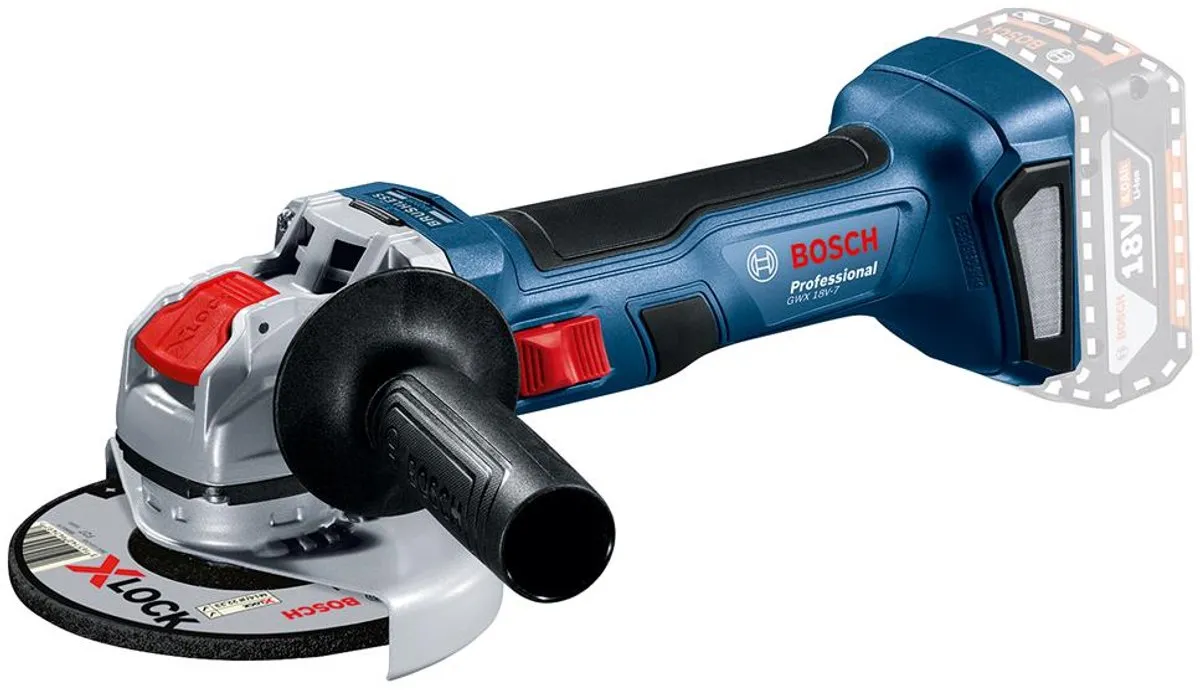 Bosch Professional GWX 18V-7 Accu Haakse Slijper 125mm