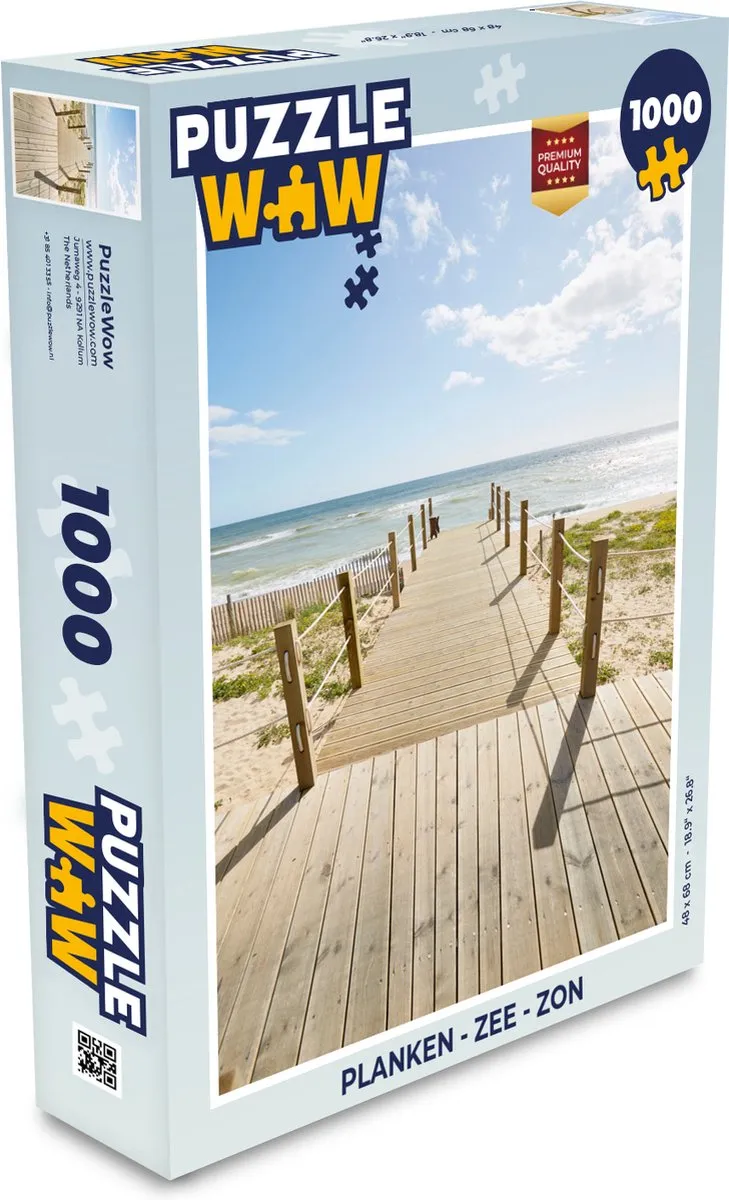 PuzzleWow Legpuzzel Zee - Zon 1000 Stuks - Multicolor