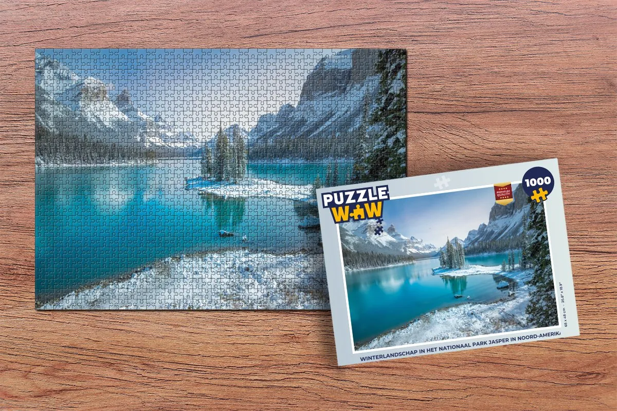 PuzzleWow Winterlandschap Jasper Legpuzzel 1000 Stuks - Multicolor