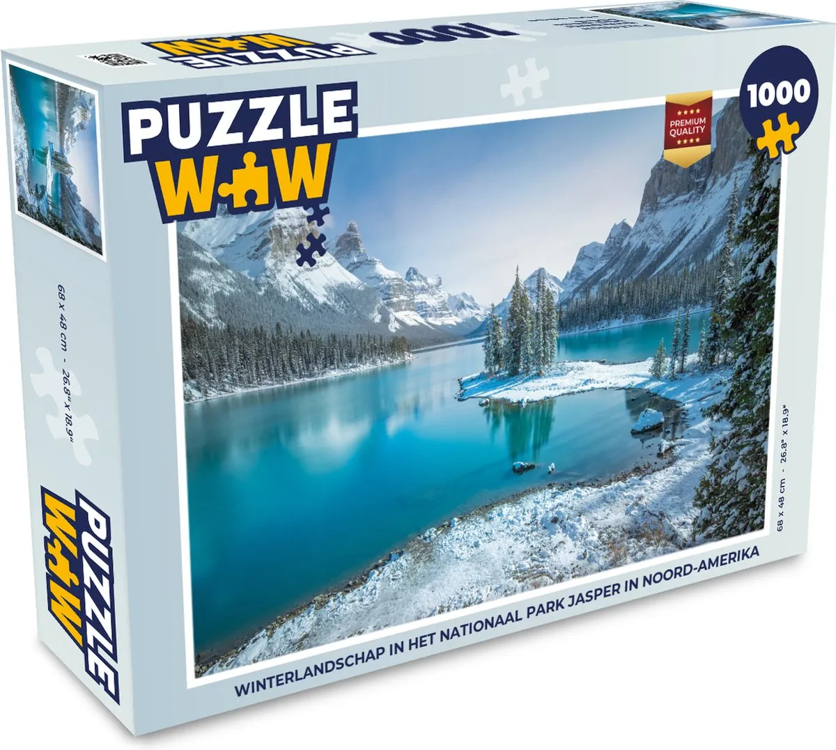 PuzzleWow Winterlandschap Jasper Legpuzzel 1000 Stuks - Multicolor