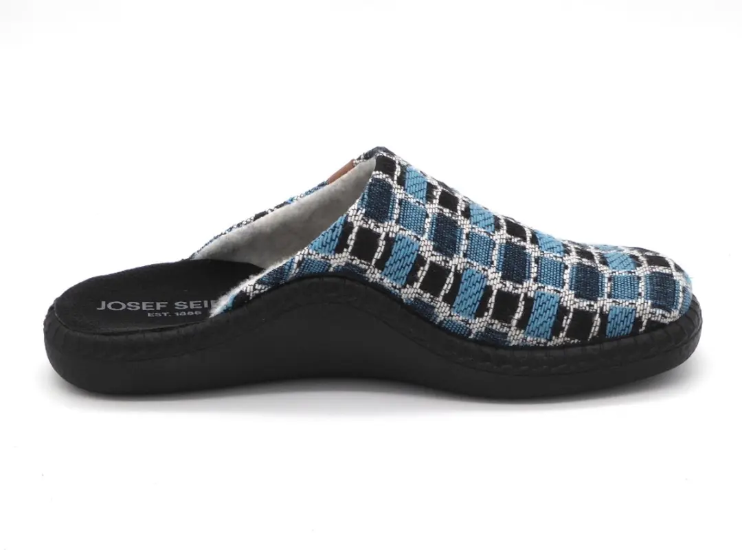 Josef Seibel Dames Pantoffel Monaco 03 54703-622 - Turquoise/Multi