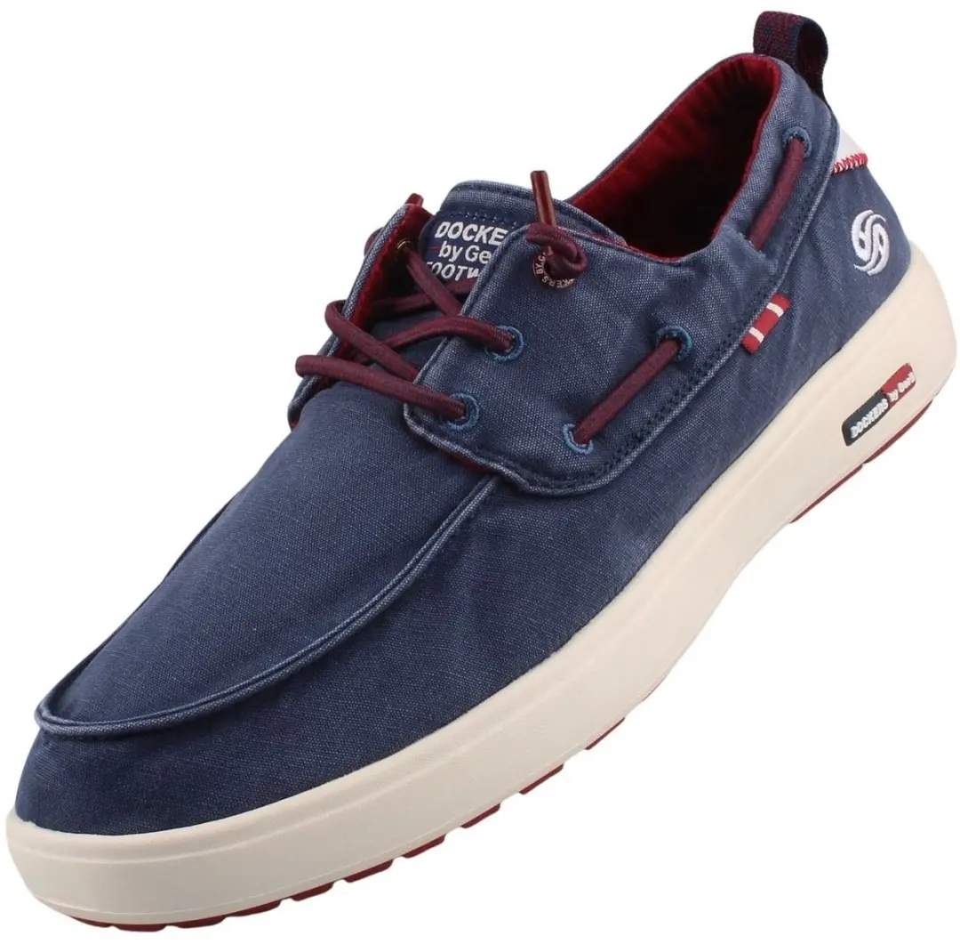 Dockers heren mocassin canvas blauw