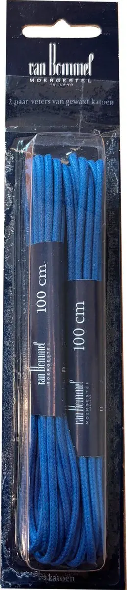 Originele Van Bommel veters (kobalt)Blauw 100cm
