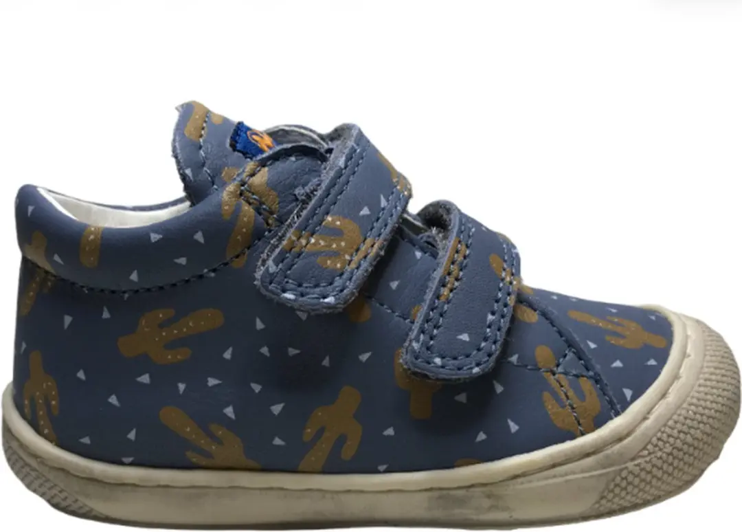 Naturino velcro's bumper cactus lederen sneakers Cocoon blauw mt 18
