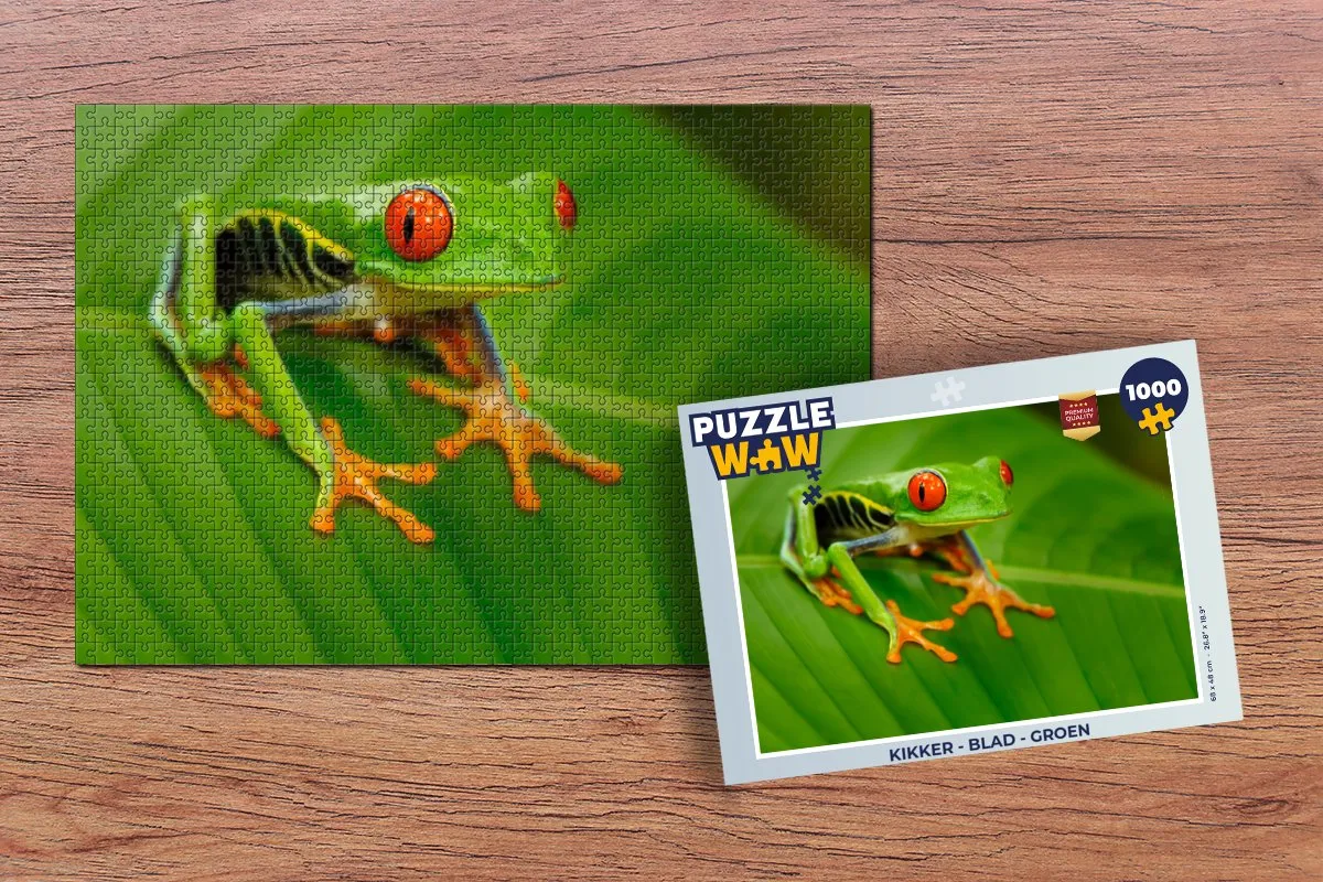 PuzzleWow Kikker Legpuzzel 1000 Stuks - Multicolor