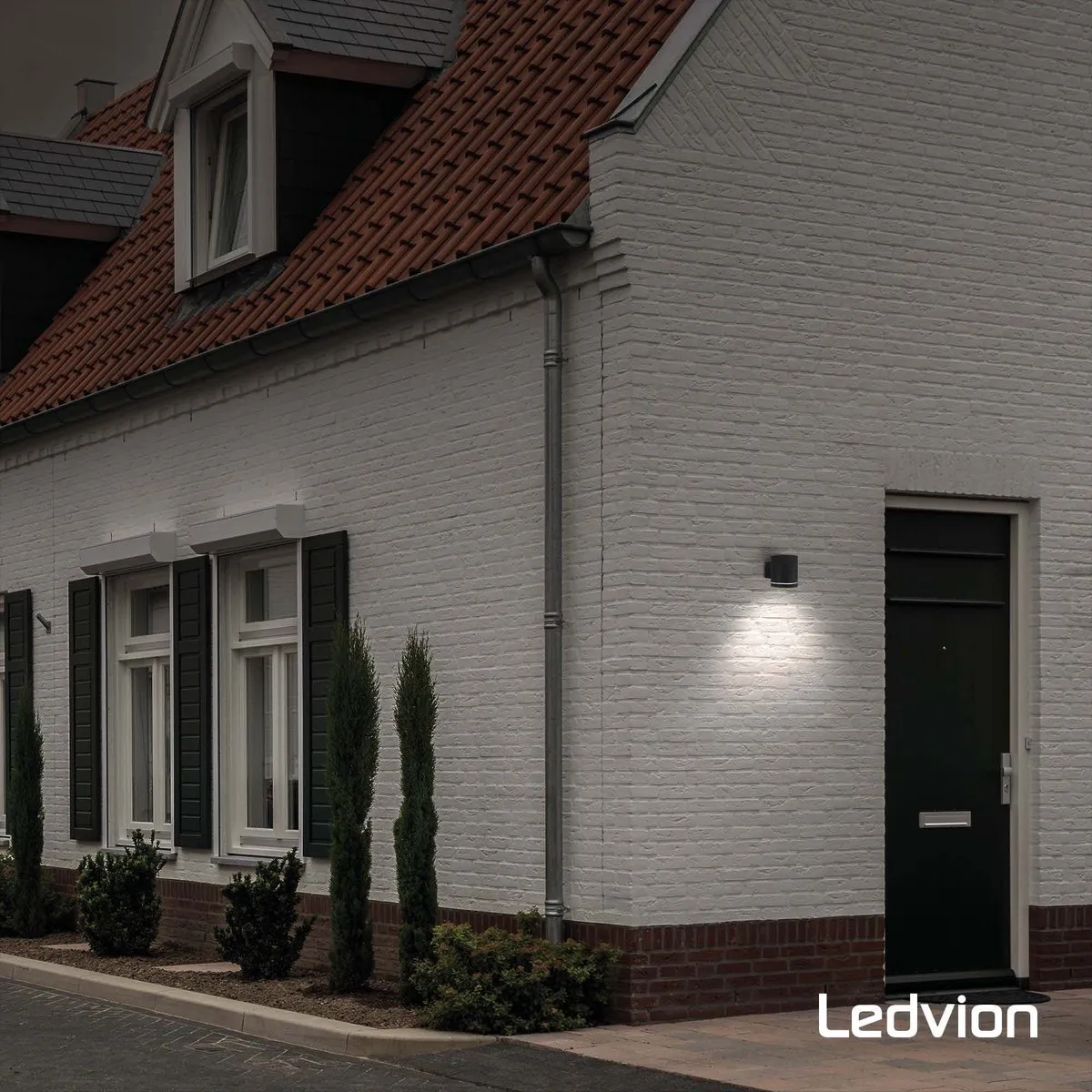 LEDVION Solar Wandlamp Arche 2x - 4400mAh - Zwart