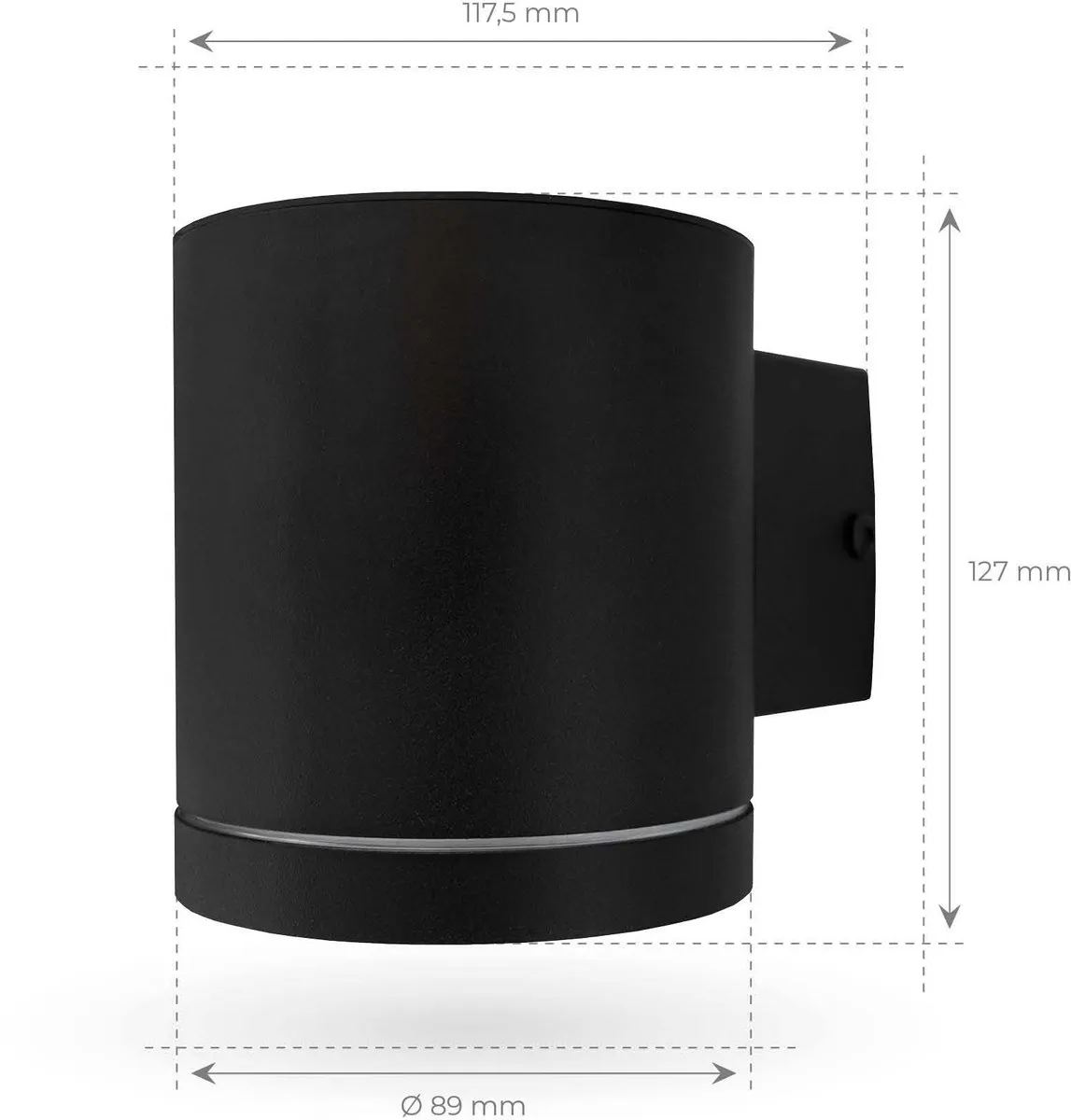 LEDVION Solar Wandlamp Arche 2x - 4400mAh - Zwart