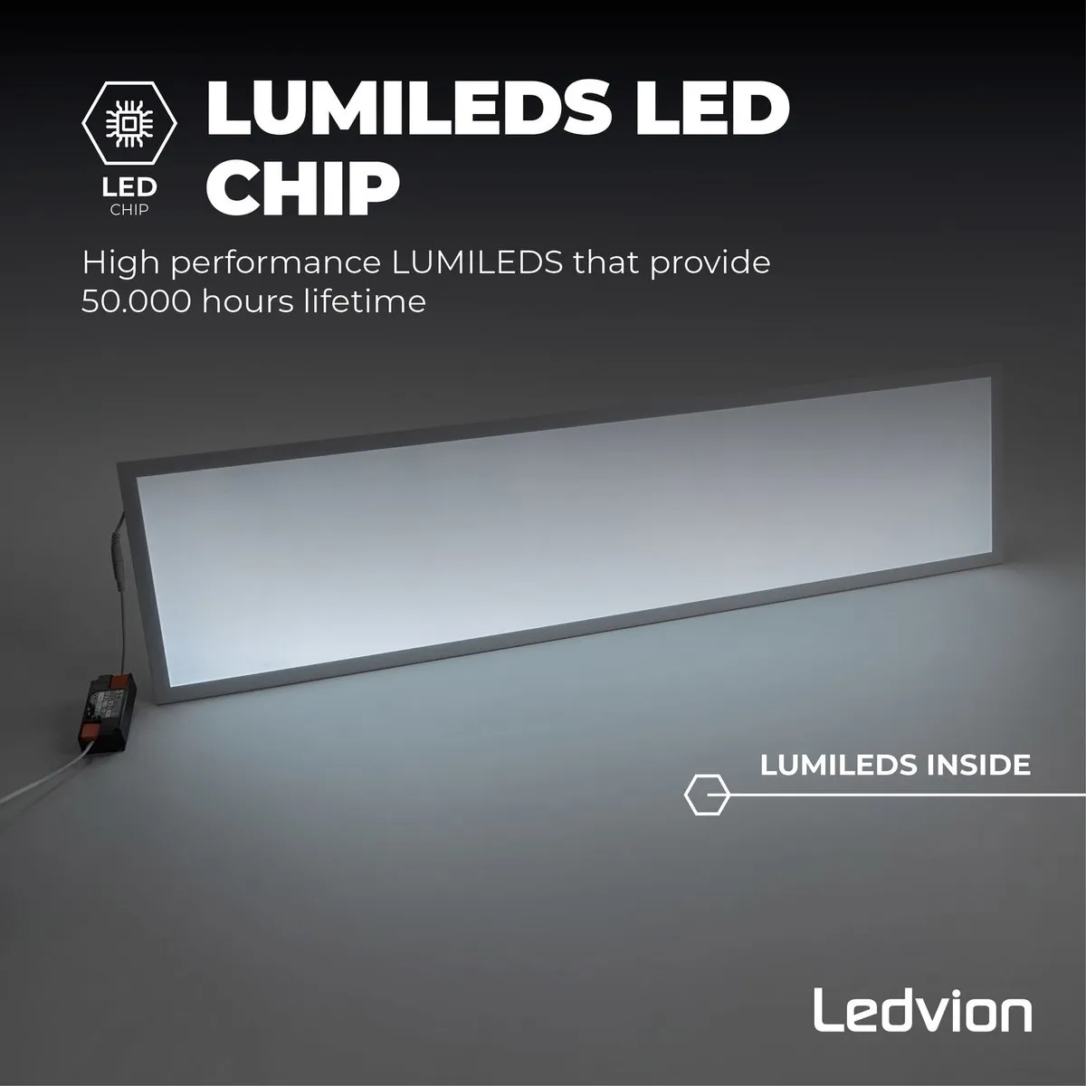 LEDVION LED Panel 120x30cm 36W 6500K