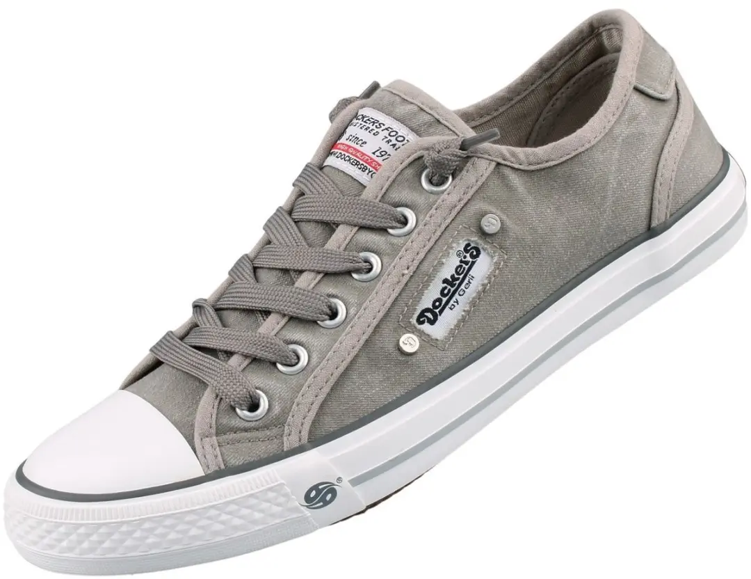 Dockers by Gerli dames canvas sneaker grijs