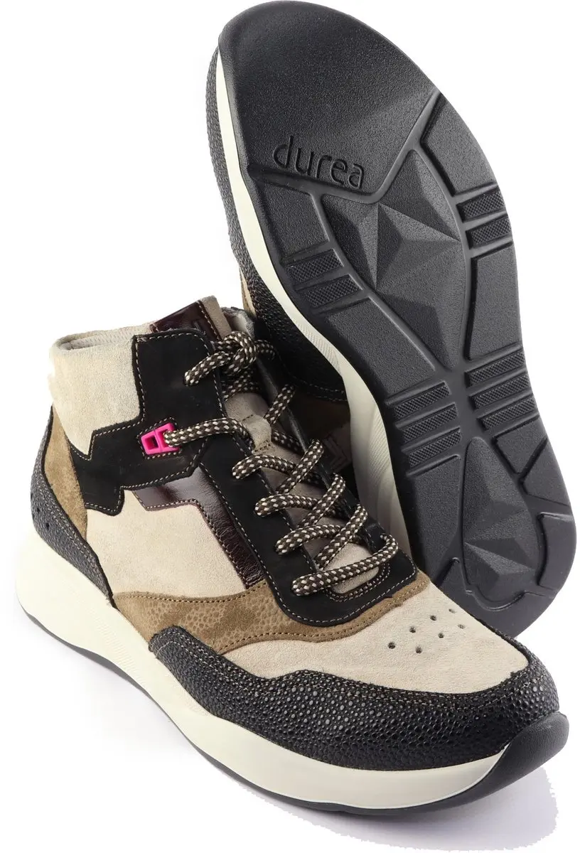 Durea 9778 H Half-hoge Schoenen - 38 - Wit/Beige