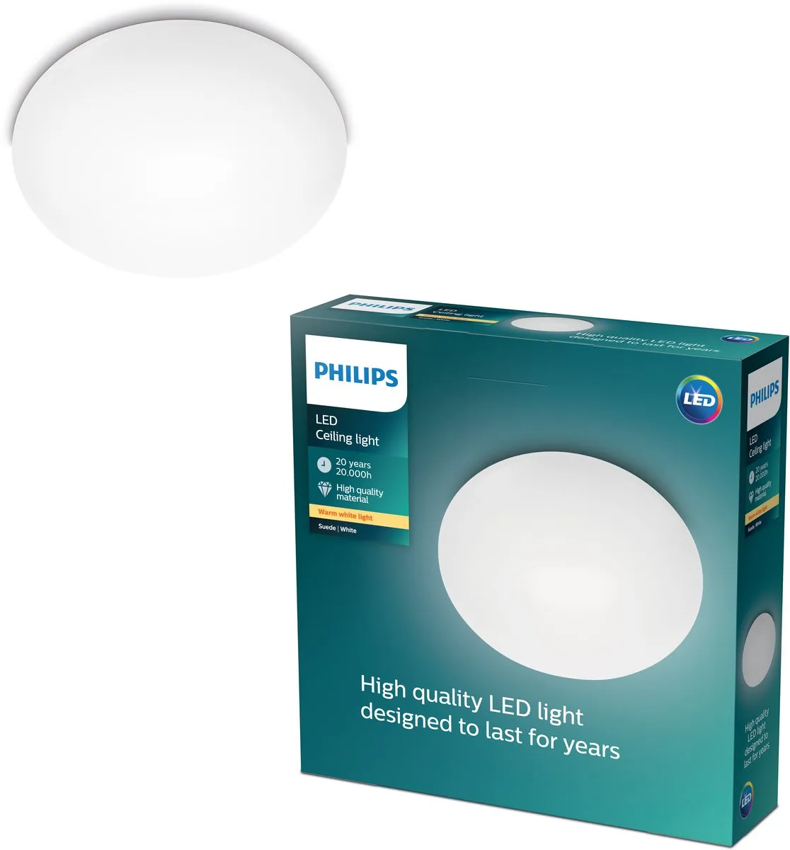 Philips Suede Plafondlamp 28cm