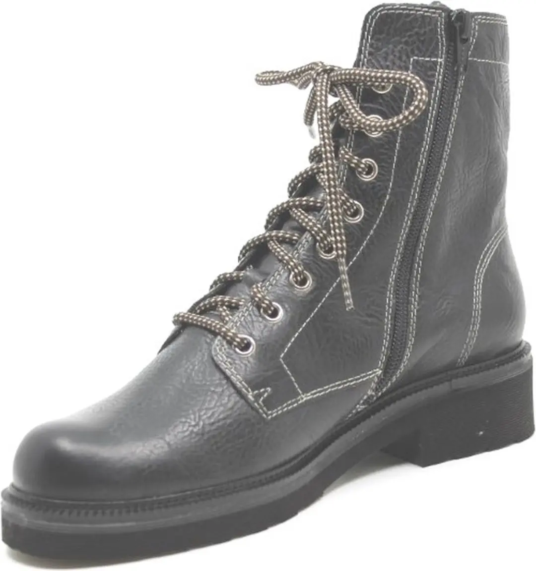 Durea 9727 Dames Veterboot - Zwart