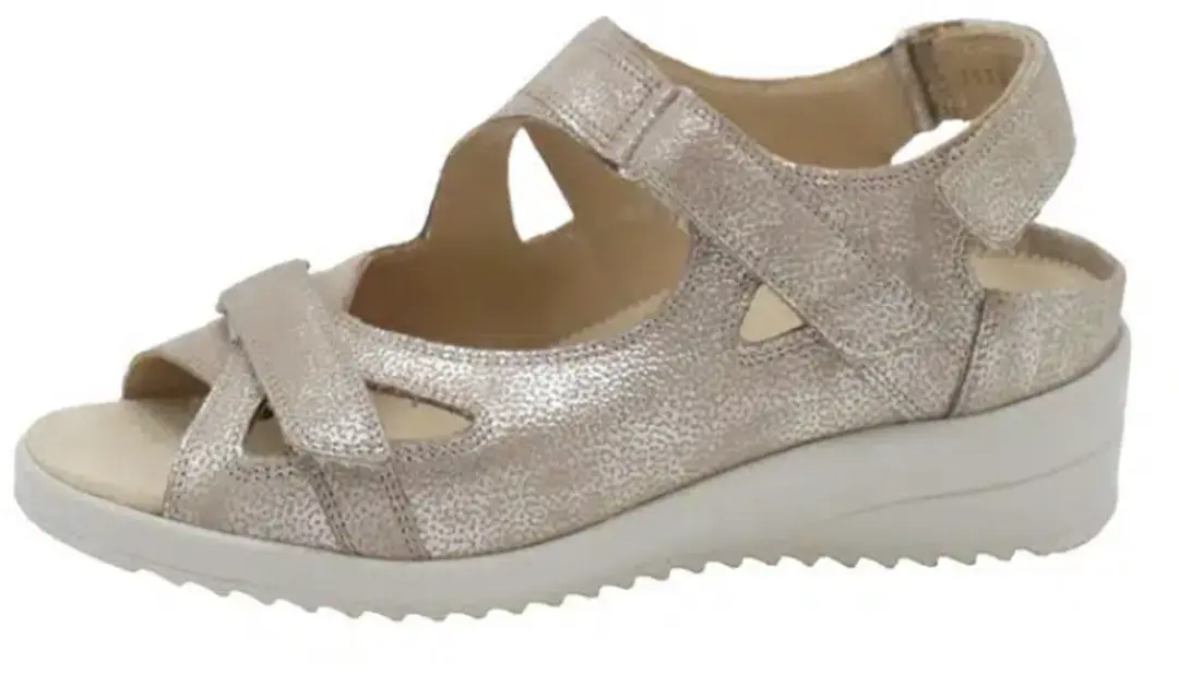 Durea Nancy Taupe Metallic - Leer - Maat 40