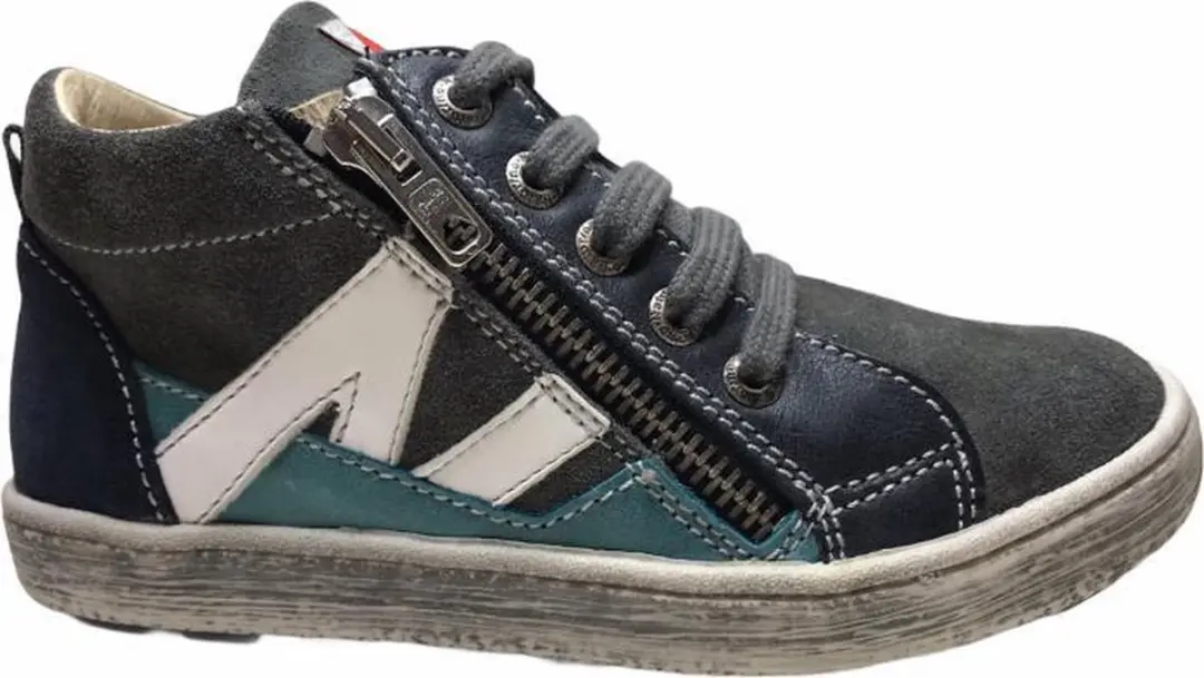 Naturino N rits veter hoge sneakers 4191 grijs mt 32