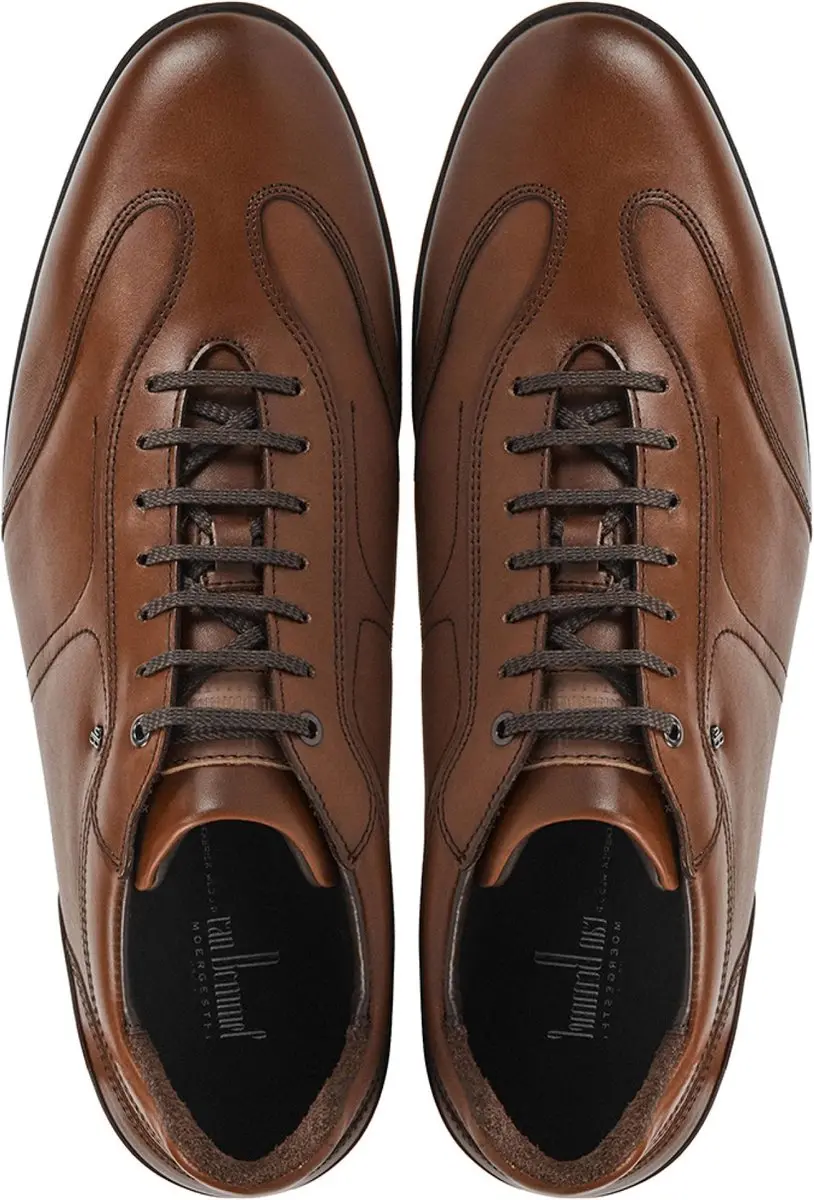 Van Bommel Sneakers Heren SBM-10016 - Lage sneakers - Cognac - Maat 43.5