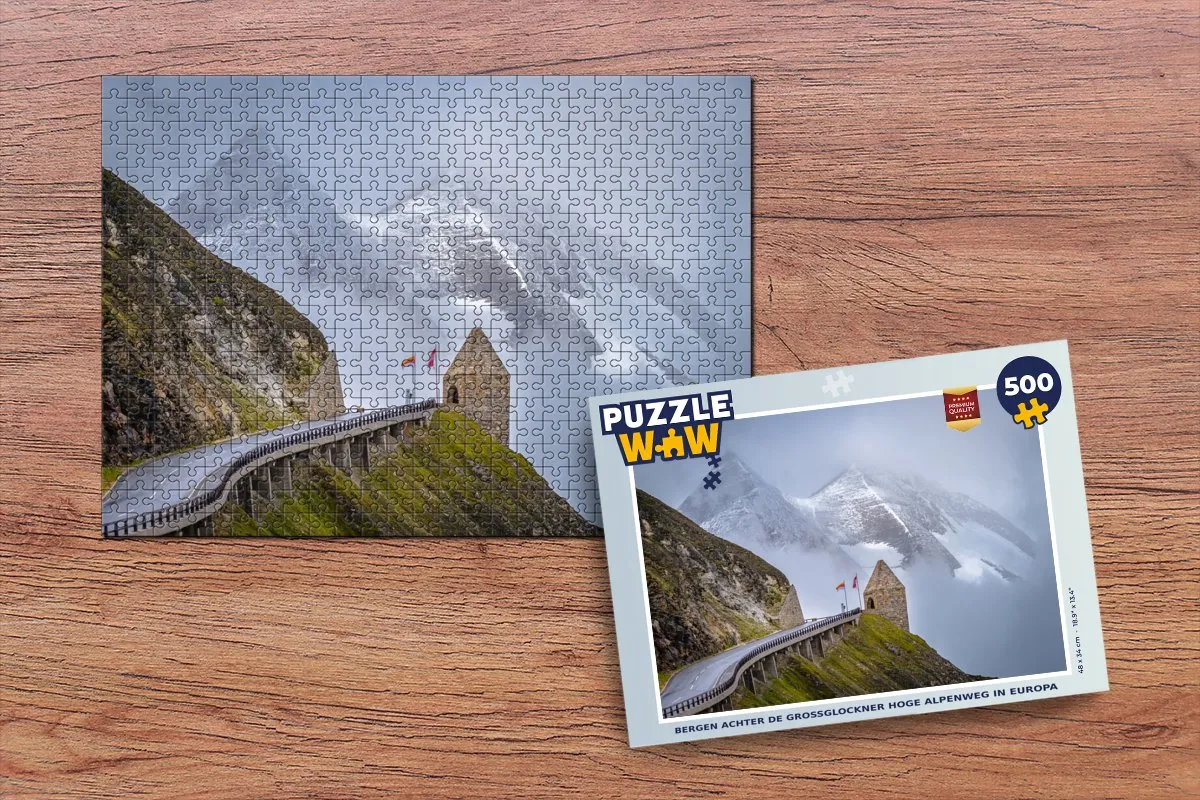 PuzzleWow Bergen achter de Grossglockner Legpuzzel 500 Stuks - Multicolor