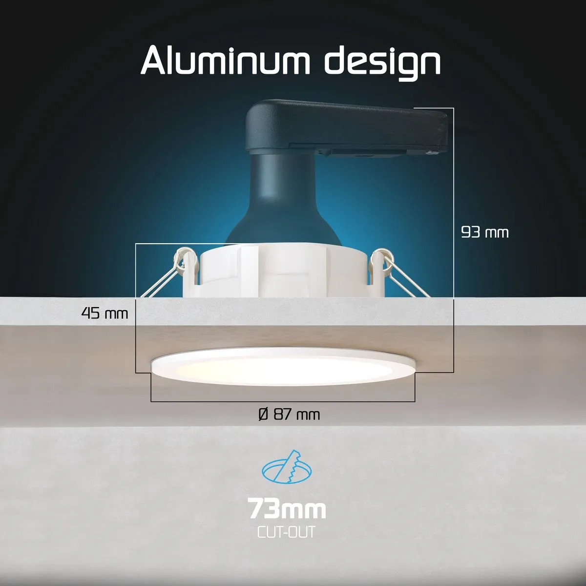 Ledvion LED Inbouwspot Ø85mm GU10 - 4.9W Wit