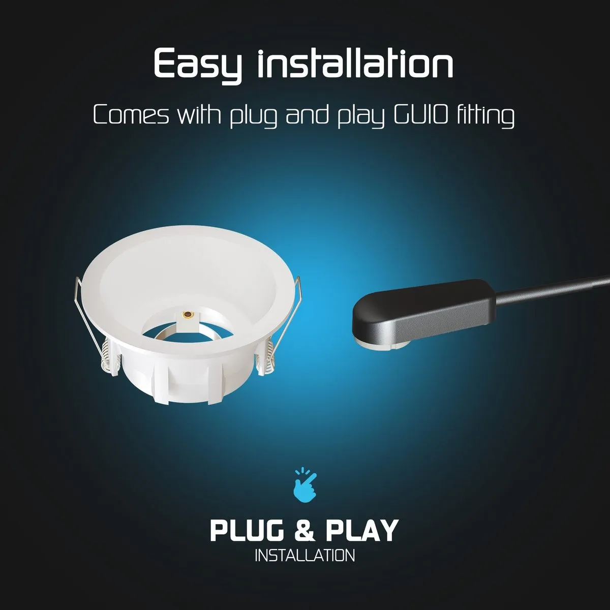 Ledvion LED Inbouwspot Ø85mm GU10 - 4.9W Wit - afbeelding 6 van 6
