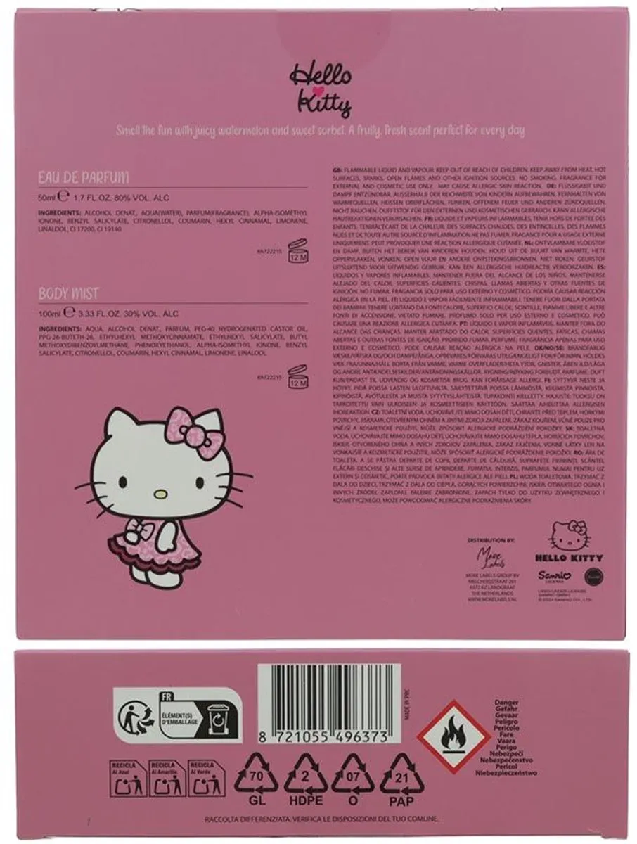 Hello Kitty Sweet Leopard Pink Geurset - 150ml