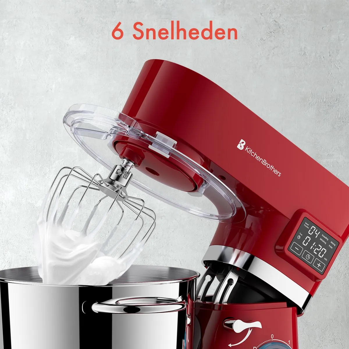 KitchenBrothers Keukenrobot 1400W - Rood