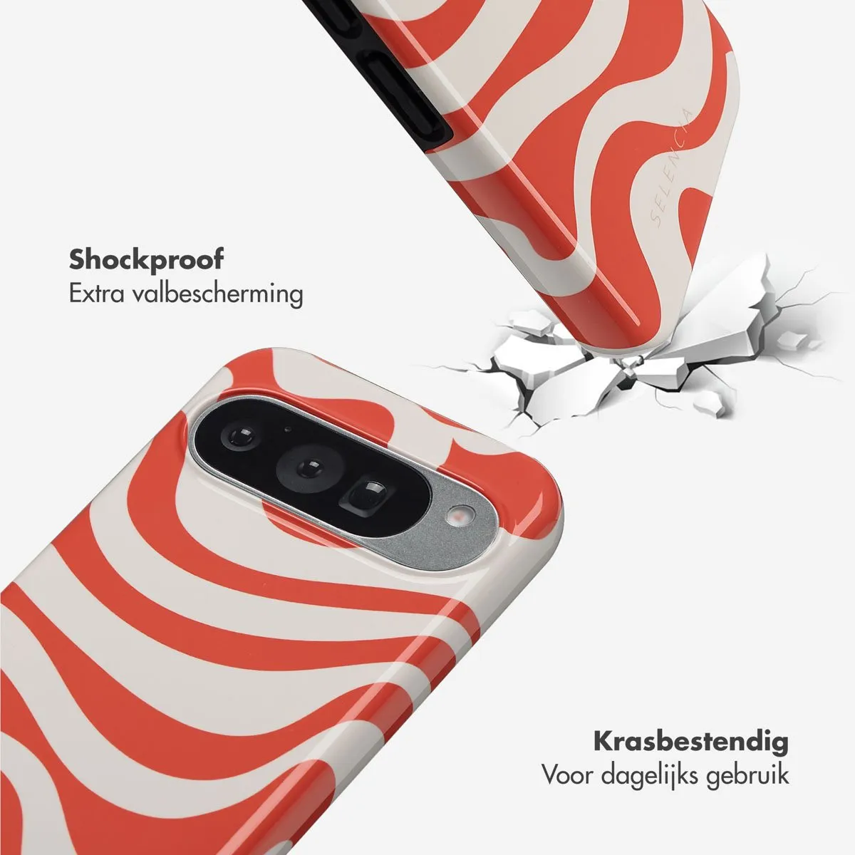 Selencia Hoesje Google Pixel 10/10 Pro Dream Swirl Orange