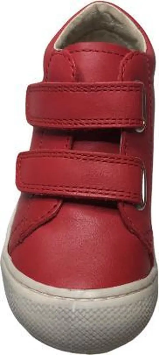 Naturino velcro effen lederen sneakers Cocoon rood  mt 18