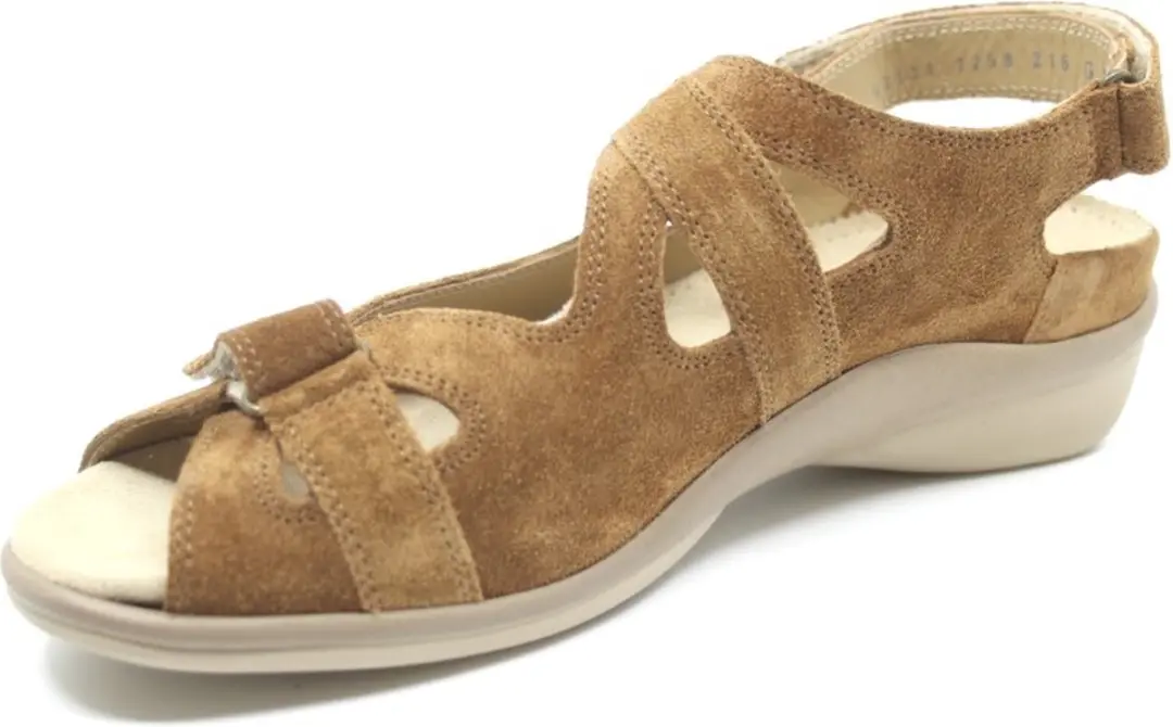 Durea 7258 216 8589 Suède Sandaal - Cognac - Wijdte G