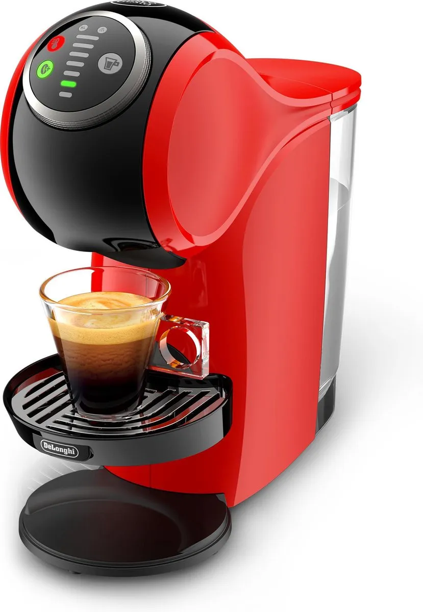 De'Longhi Genio Plus EDG315.R Espressomachine - 0,8L - 1460W - Zwart/Rood