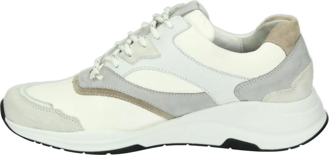 Durea 6273 H Lage Sneakers - Wit/Beige - Maat 37