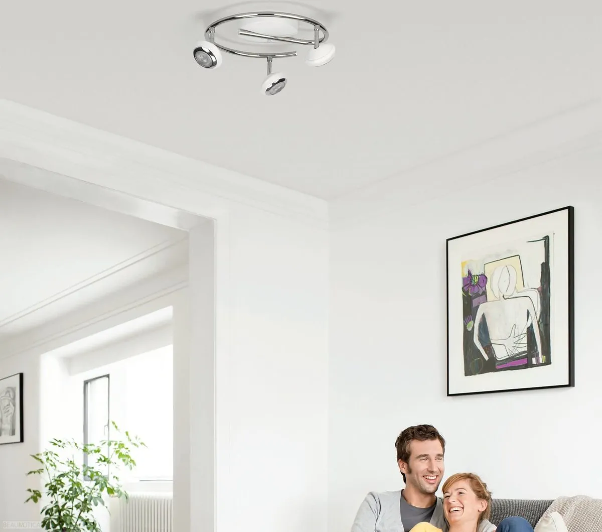 Philips myLiving Sepia Plafondspot 3 spots - Wit - afbeelding 3 van 6