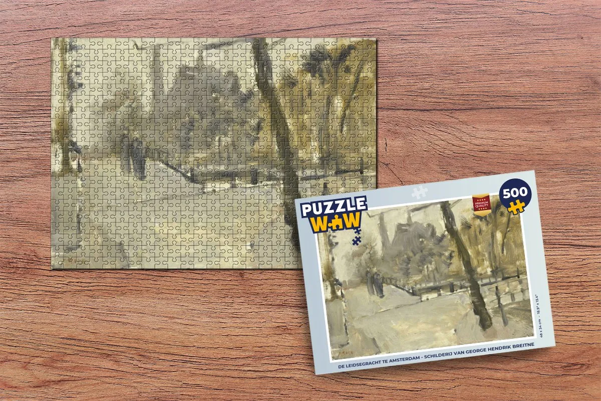 PuzzleWow De Leidsegracht Legpuzzel 500 Stuks - George Hendrik Breitner