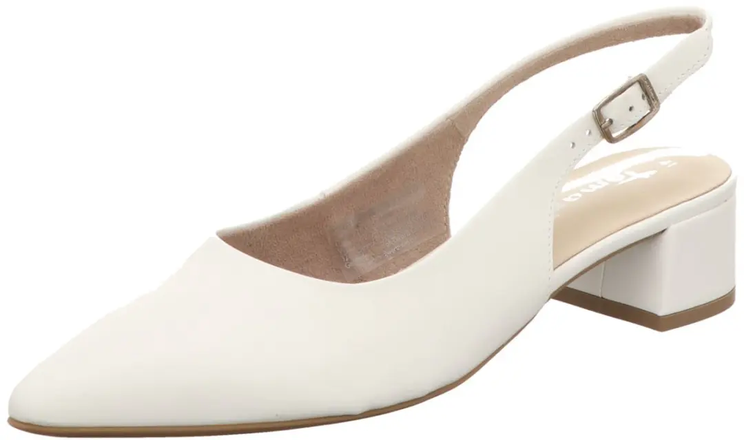 Tamaris dames leren slingpumps 1-29500-42-117 damesschoen Wit