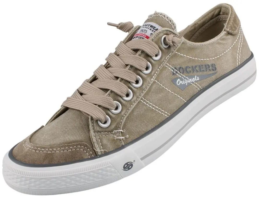 Dockers by Gerli heren sneaker van canvas beige