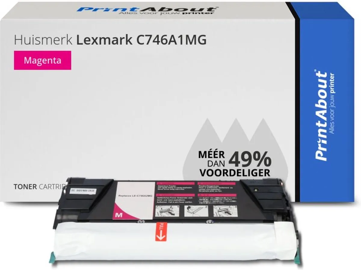 PrintAbout Lexmark C746A1MG-PA Toner - Magenta