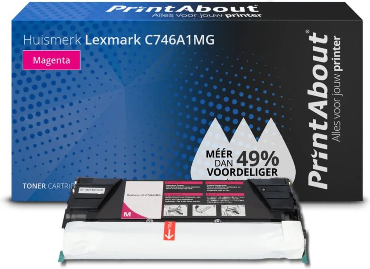 PrintAbout Lexmark C746A1MG-PA Toner - Magenta