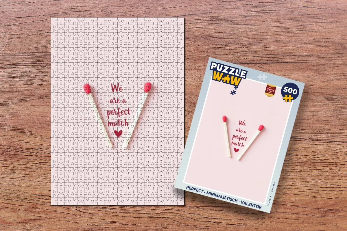 PuzzleWow Valentijn Legpuzzel 500 Stuks - Lucifers - We are a perfect match