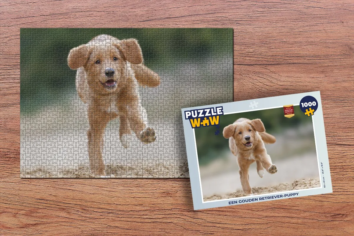 PuzzleWow Gouden Retriever Puzzel 1000 Stuks - Multicolor