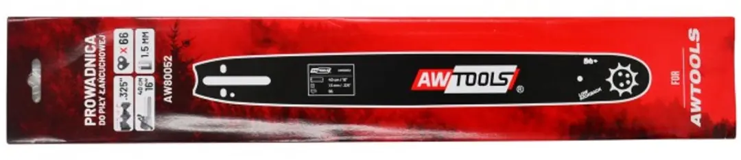 AWTOOLS Black Line Kettingzaaggeleider 45cm - 3/8" - 1,3mm