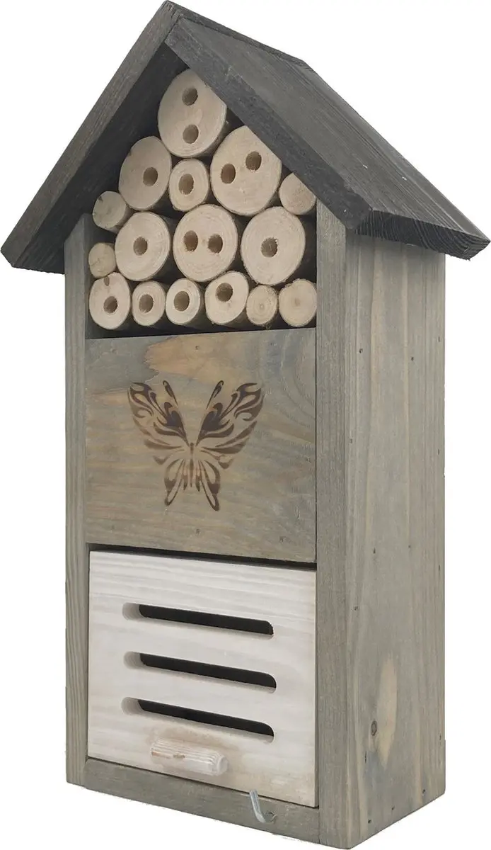 GARDEN SPIRIT Vlinderhotel 19 x 11 x 33 cm Insectenhotel Vlinder