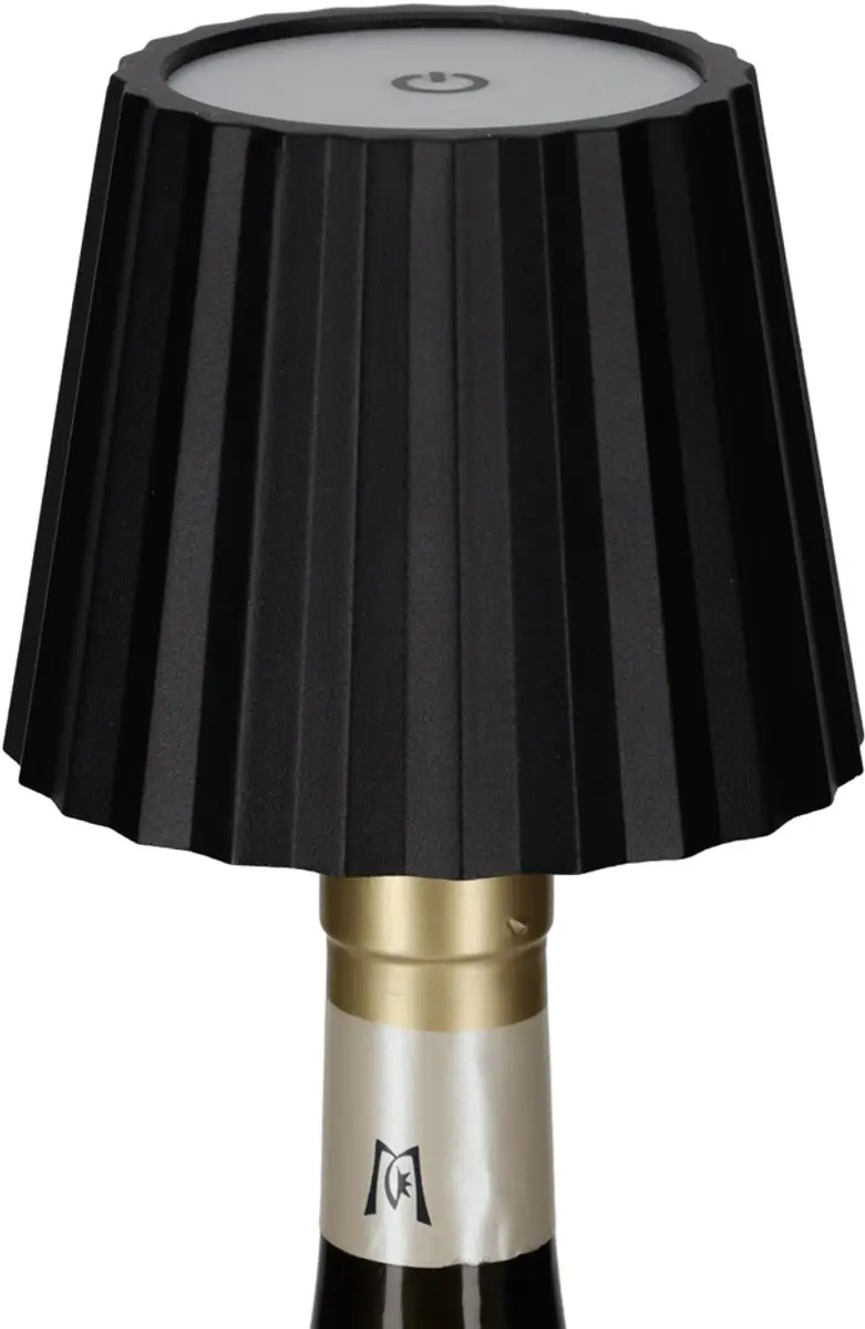 JENS Living LED Fles Lamp Ribbel Zwart