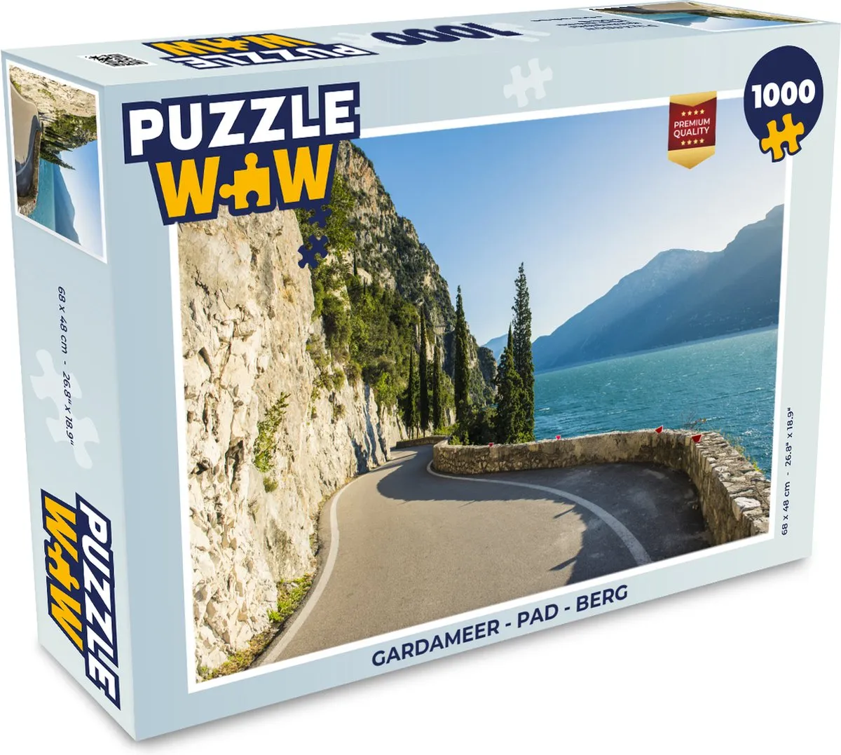 PuzzleWow Gardameer Legpuzzel 1000 Stuks - Multicolor