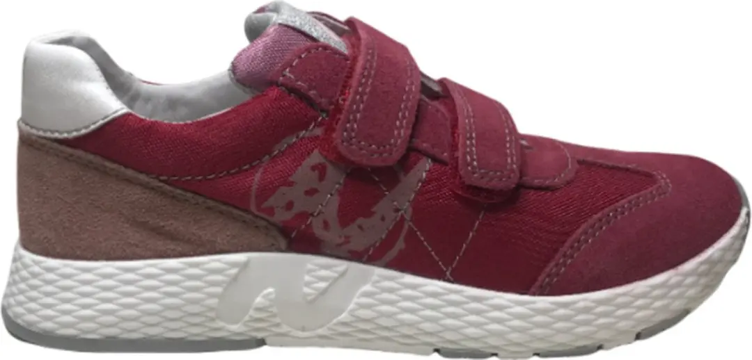 Naturino Mt 32 velcro's roze logo lederen sportieve sneakers Jesko bordeau