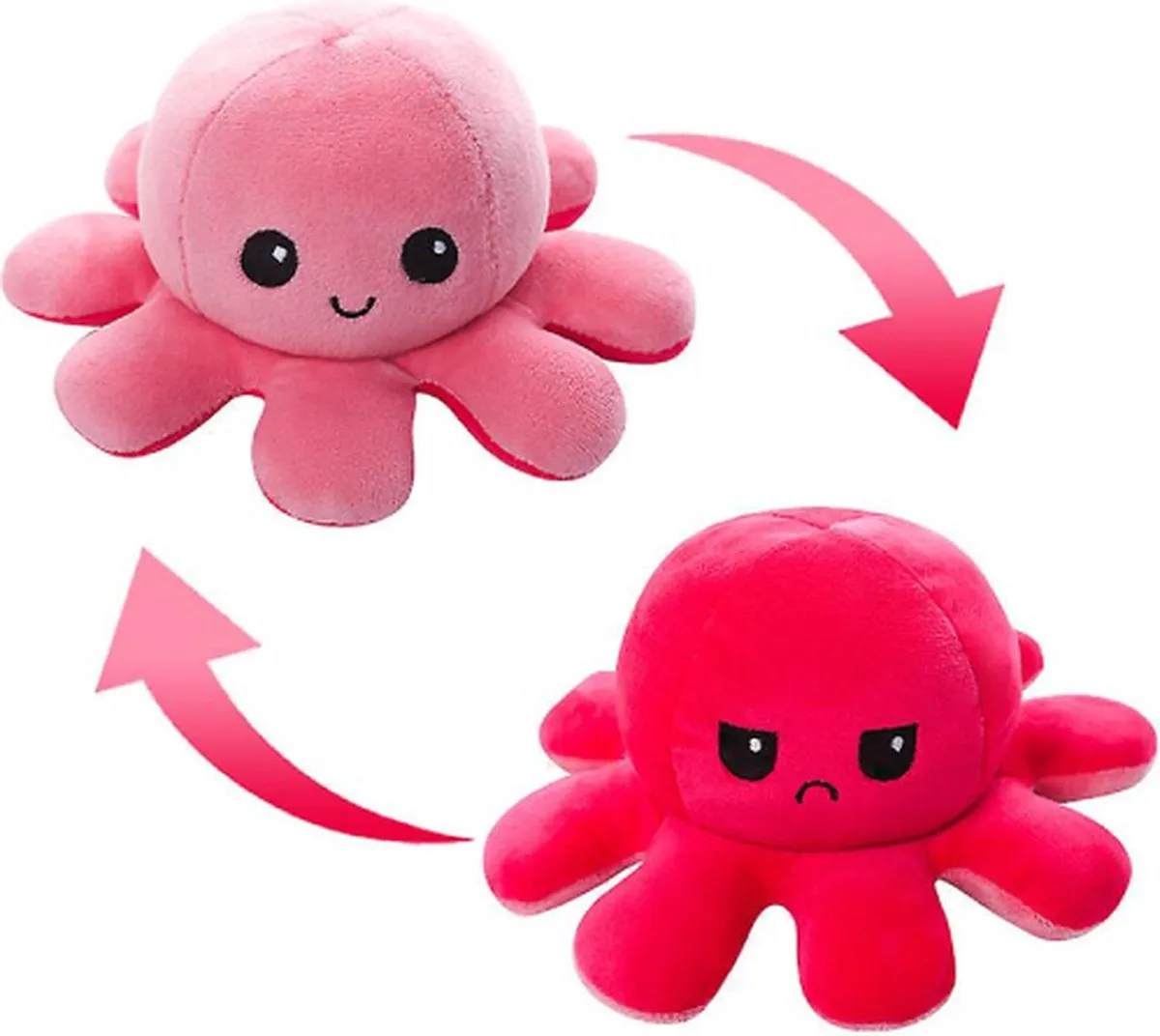 Topknuffels Octopus Mood Pluche Knuffel 15cm