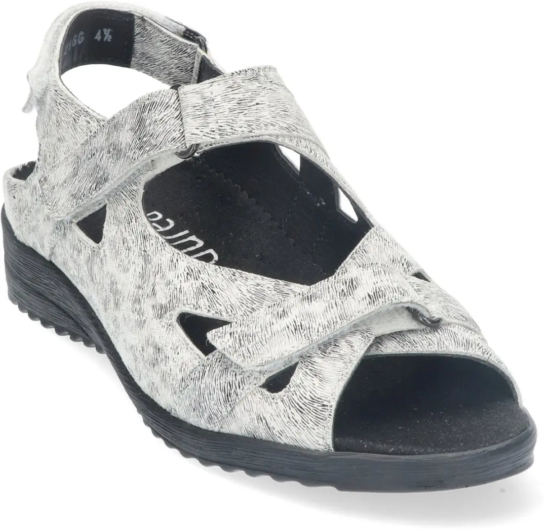 Durea 7419 Witte Geprinte Leren Sandalen - 40.5