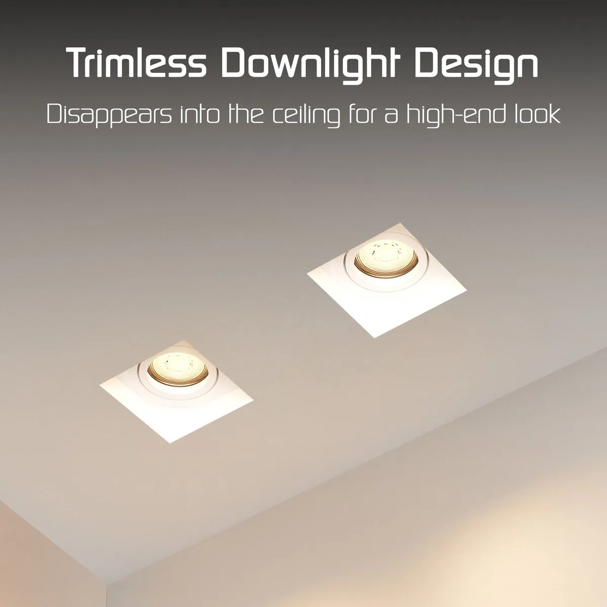 LEDVION Trimless LED Inbouwspot 130x130mm GU10 - Wit